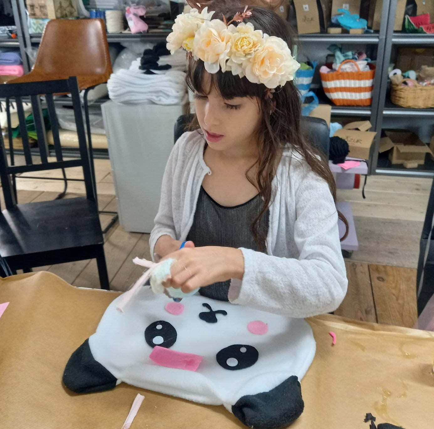 ערכת יצירה להכנת כרית פנדה נעימה